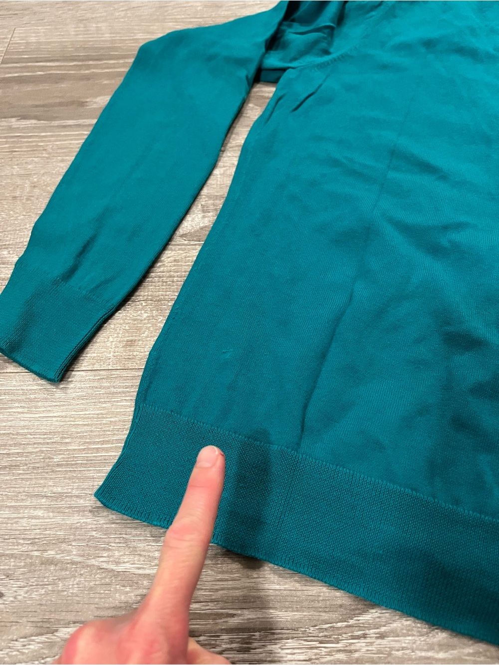 Uniqlo 100% cotton knit Teal V-Neck Button Cardigan Sweater. Womens small-medium - Picture 8 of 11